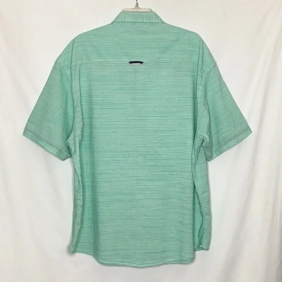 Light Green Casual Button Down Camp Shirt Size 3X - Picture 2 of 9